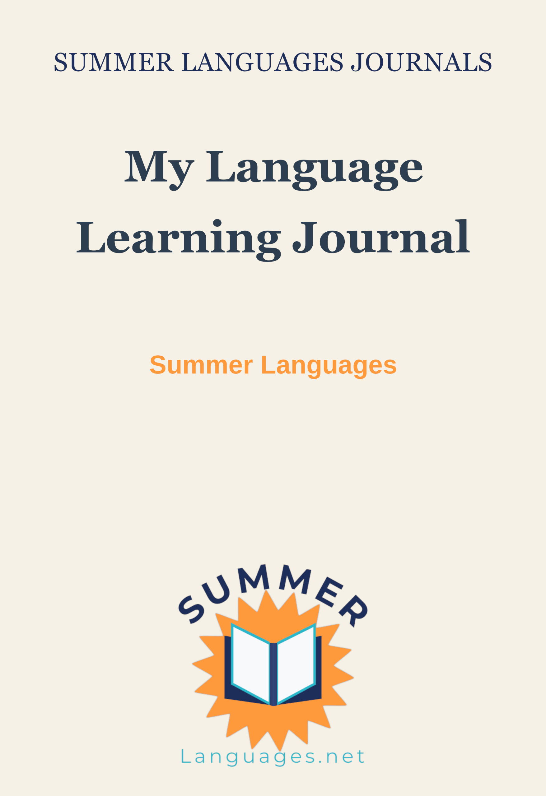 My Language Learning Journal cover